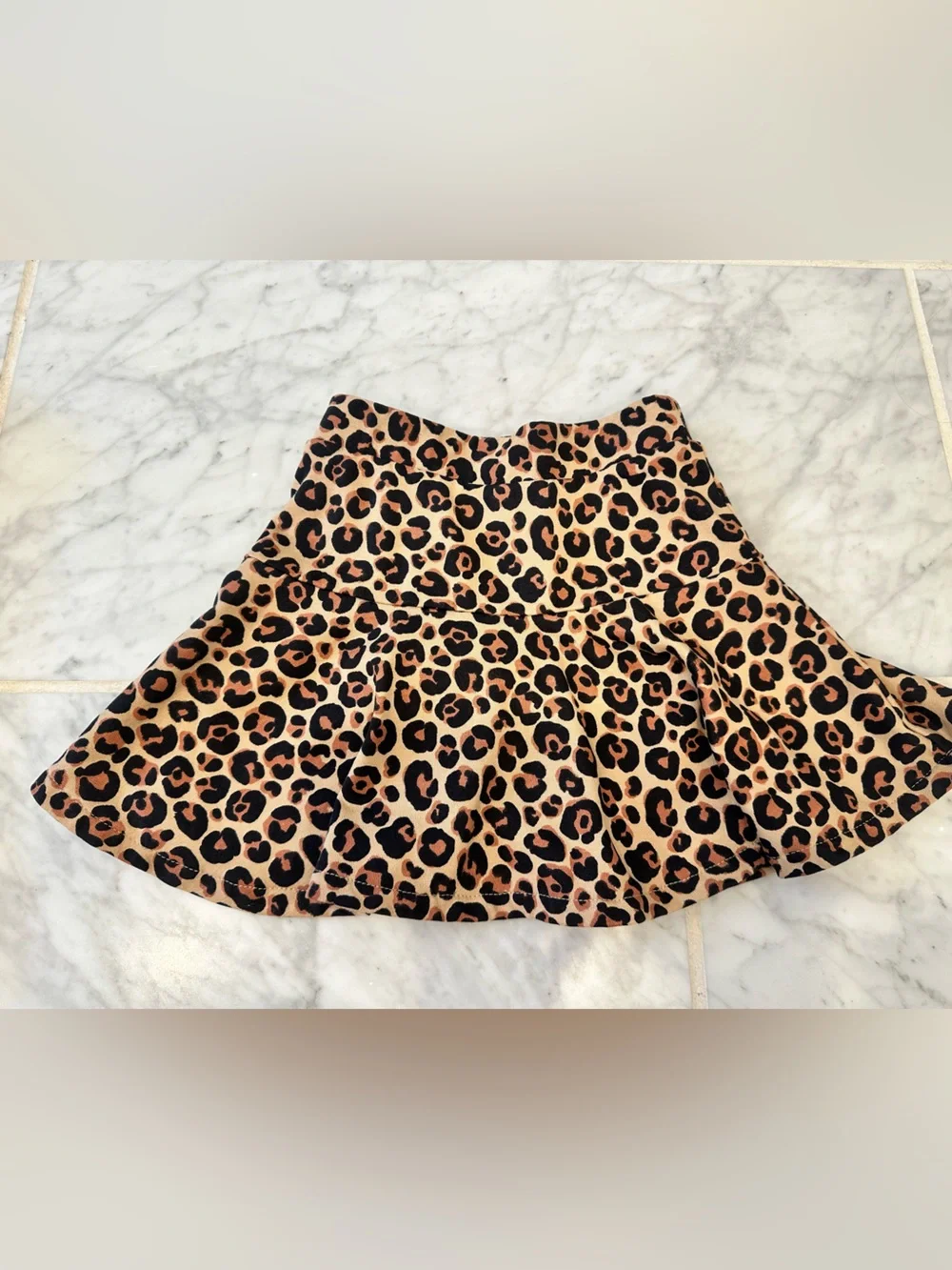 Leopard Print Girls Skirt and Top Set
